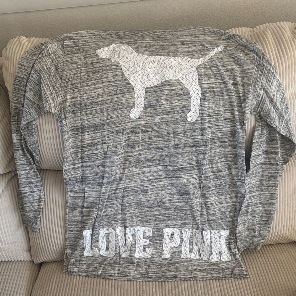 PINK Victoria's Secret bling campus tee